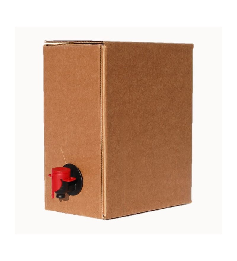 leg Emigrate Weaken 3 l Bag in Box Brown Carton Box With a Plastic Handle